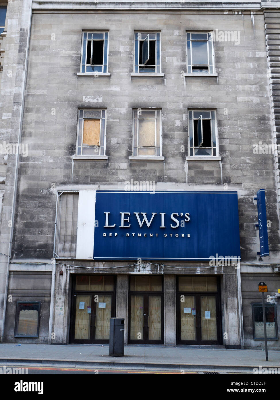 Closed down Lewis`s department store in Liverpool UK Stock Photo